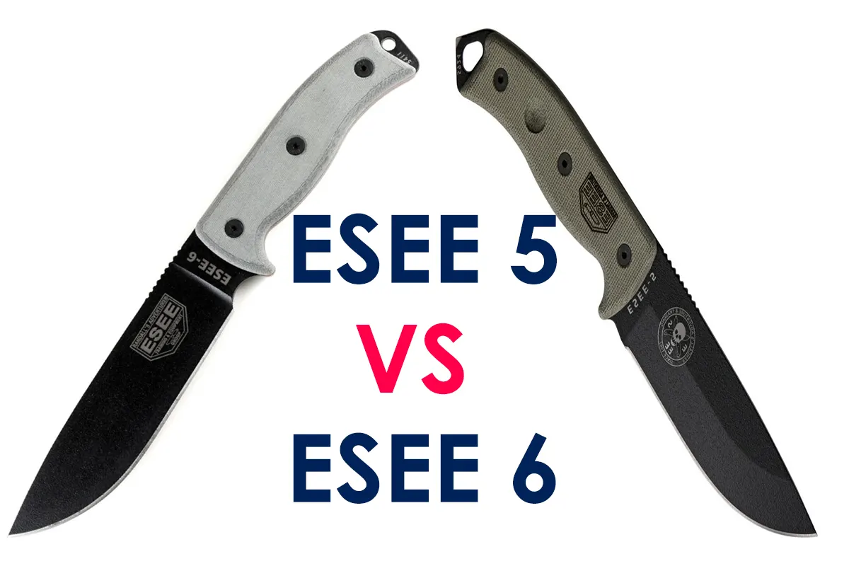 Esee 5 vs Esee 6: The 5 is real thick and the extra blade length of the 6 could be helpful as well as the FFG making it a better slicer.