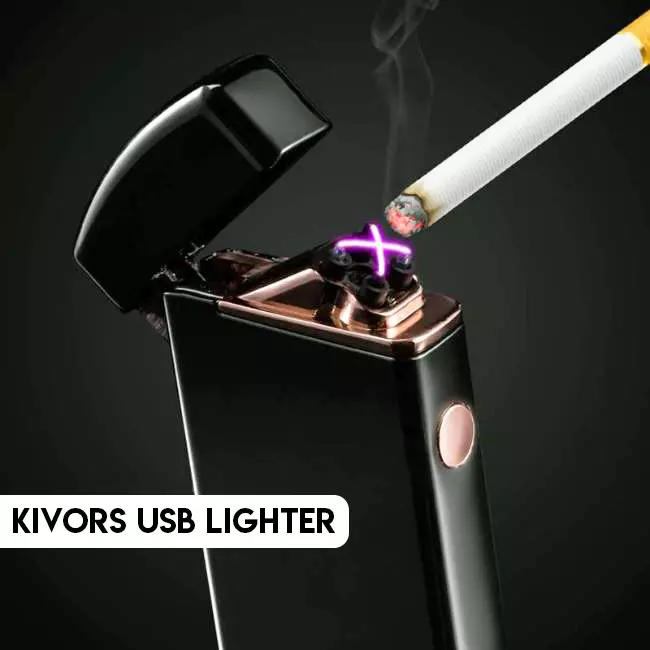This is a Kivors USB Lighter. This is a USB lighter that has a built in lanyard.