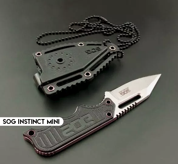 SOG Instinct Mini is a fixed blade knife that is a small, light, and thin. The knife is perfect for everyday carry.