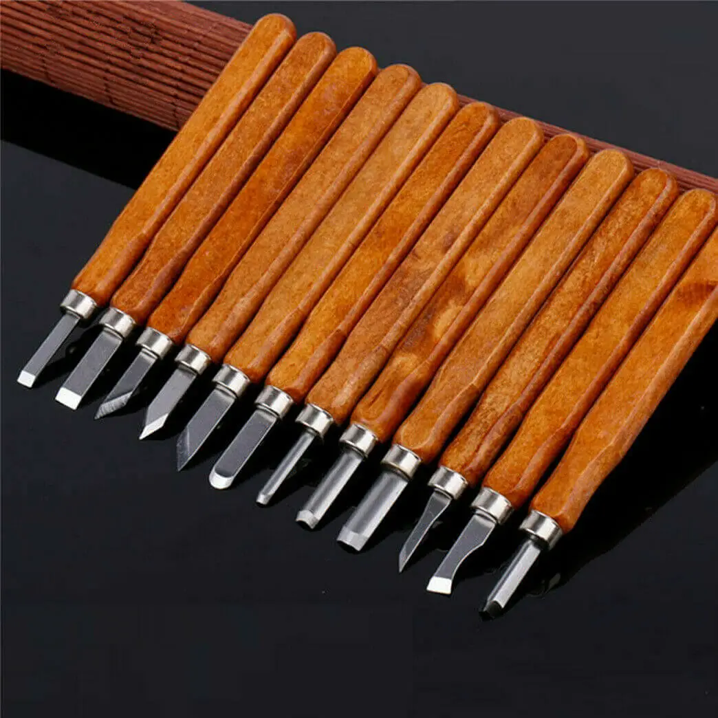 Gimars Upgrade 12 Set SK5 Carbon Steel Wood Carving Tools