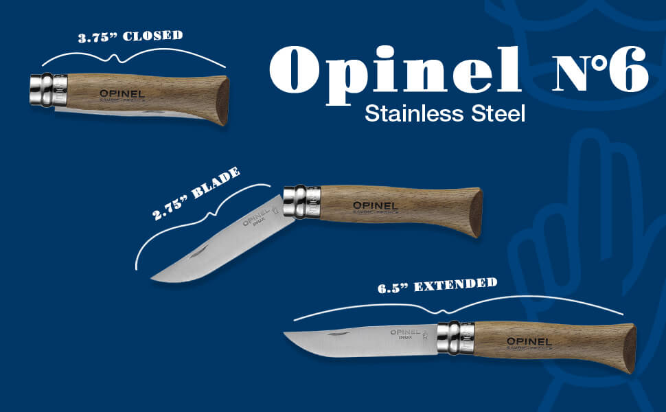 Opinel No 6 Stainless Steel Folding Pocket Knife