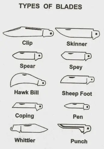 Different Hunting Knife Blade Shapes