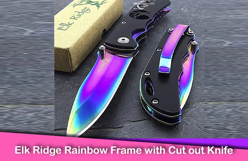 Elk Ridge Rainbow Frame with Cut out Knife