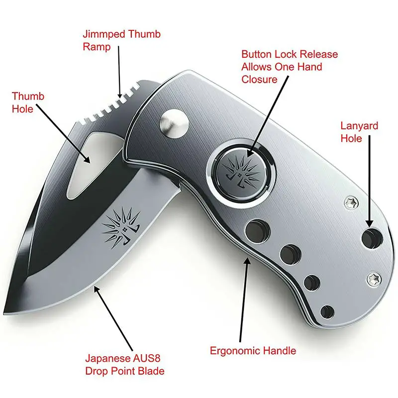 How to Close a Button Lock Knife