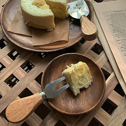 Bekith 8 Pieces Set Cheese Knives with Bamboo Wood Handle