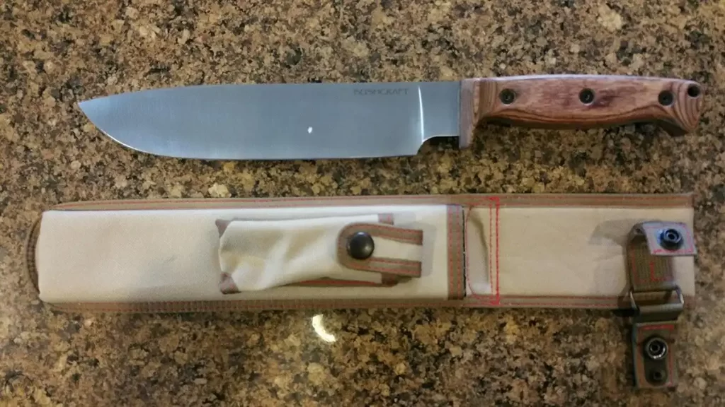 From a bushcraft standpoint the Ontario 6525 bushcraft field knife checks a lot of boxes. It would be nice if the sheath were a little more versatile though., so it could be carried in both left or right side horizontal carry positions. 