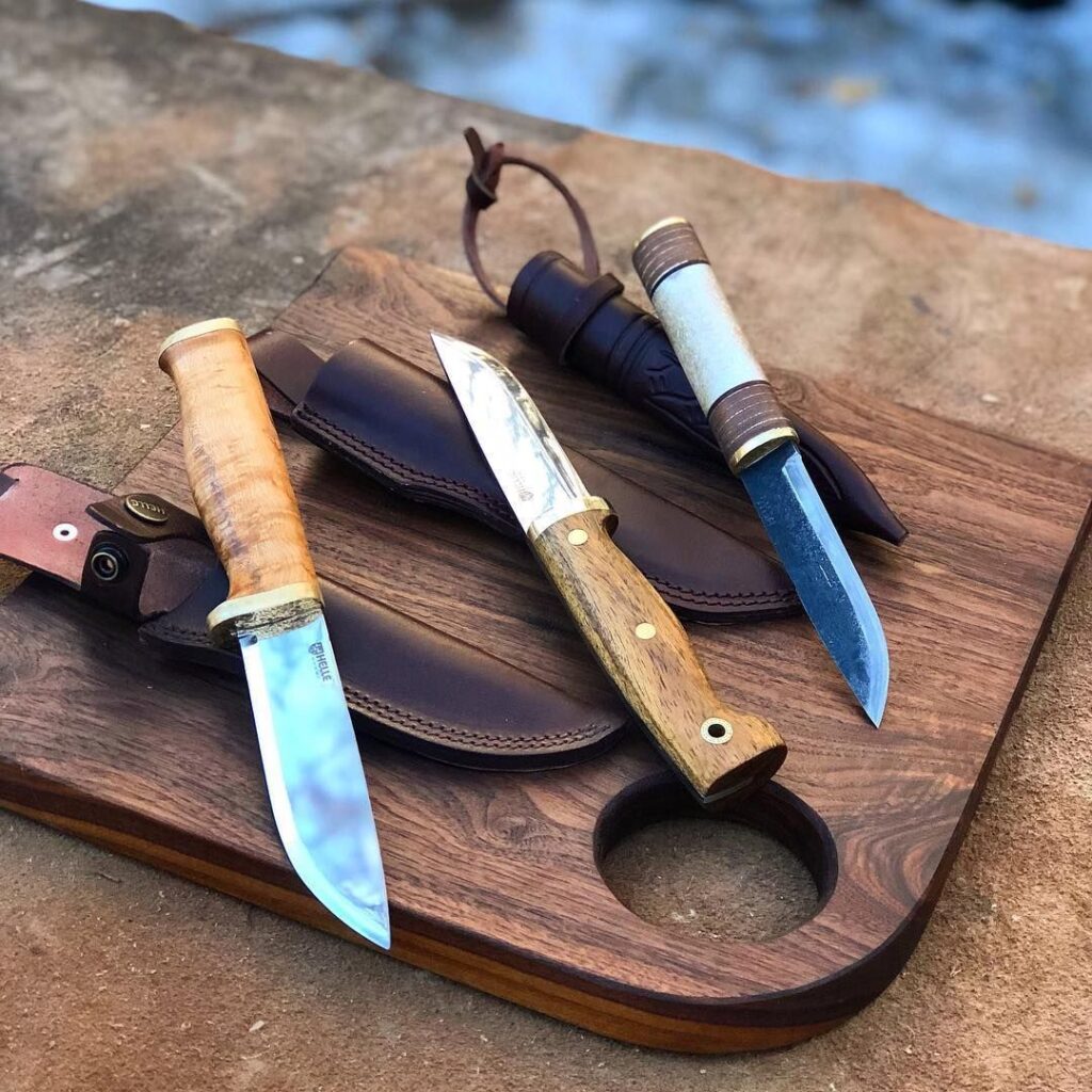 Knife in Wood Outdoors