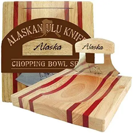 Alaska Ulu Knife and Chopping Bowl Set