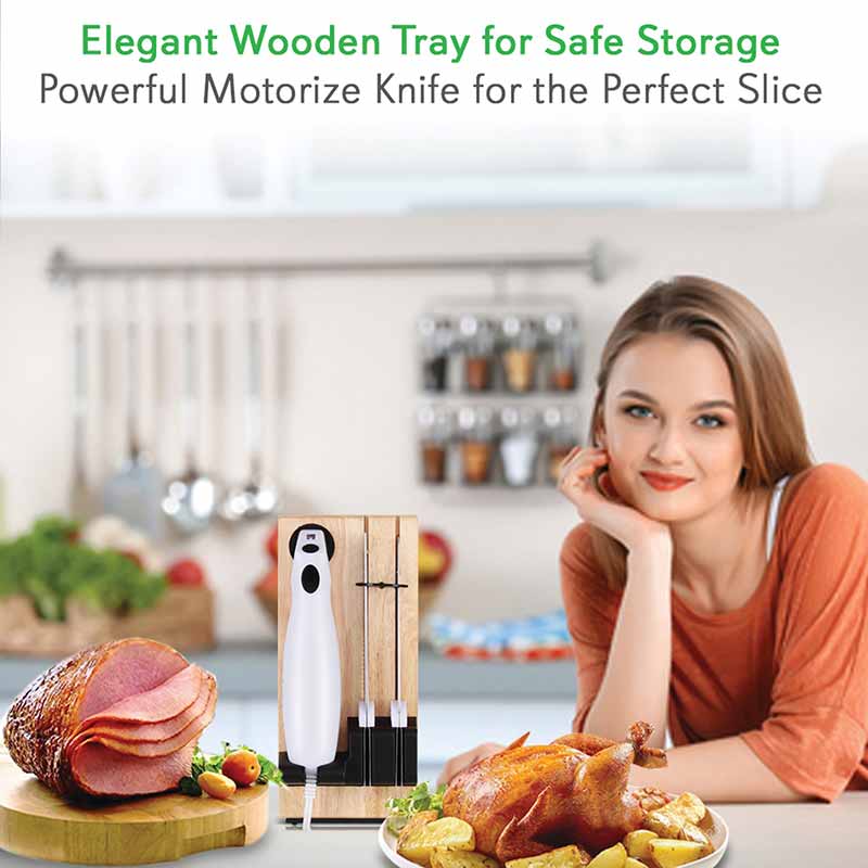 15 Best Electric Knives According to Kitchen Experts 9 Upgraded Premium NutriChef Electric Knife - 8.9" Carving Knife