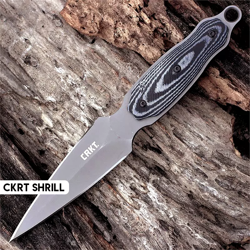 CKRT Shrill is a nice little fixed blade that has a handle with a slight curve, making it a good choice for Boot knife.