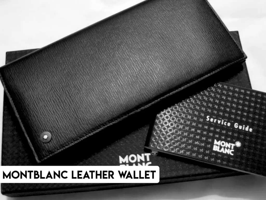 Montblanc Leather Wallet is a well made wallet that can hold everything you need to carry on a trip. It's small enough to fit in a pocket, yet has a roomy compartment to hold larger items.
