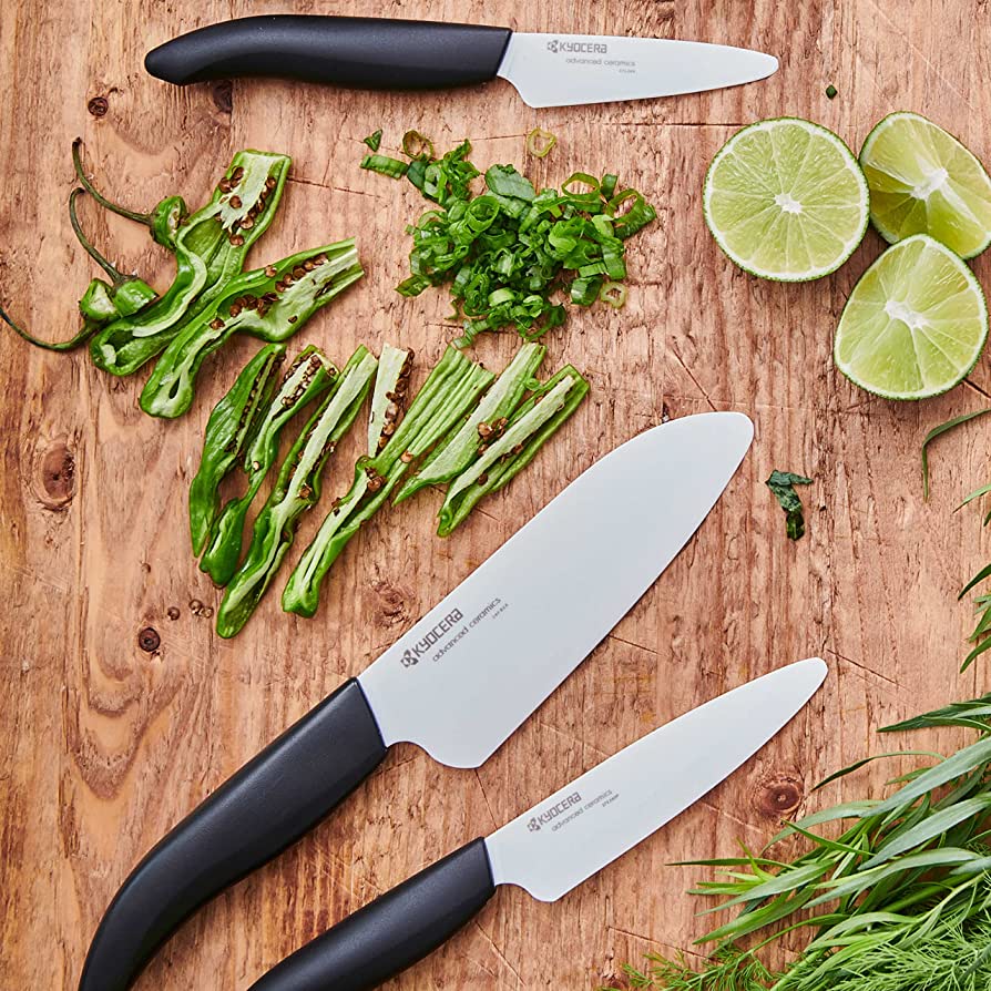 Kyocera Advanced Ceramics Revolution Series 3-Piece Ceramic Knife Set