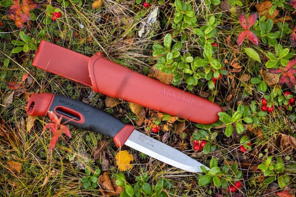 Morakniv Companion Spark, compact and durable fixed blade knife for camping and survival.